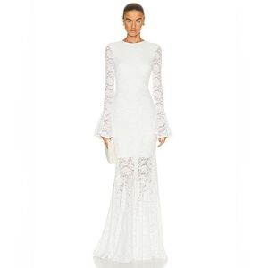 Caroline Constas Allonia Dress in White Lace NWT Size S